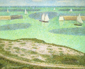 ジョルジュ・スーラ Painting - ポート アン ベッサン 港の入り口 1888